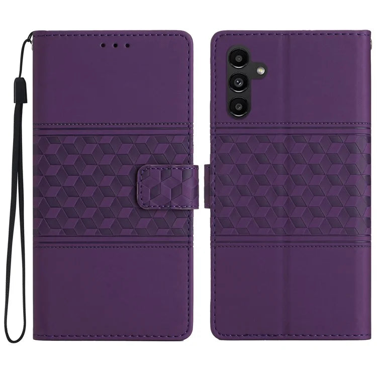 For Samsung Galaxy A16 5G Case Rhombus Leather Horizontal Flip Phone Cover