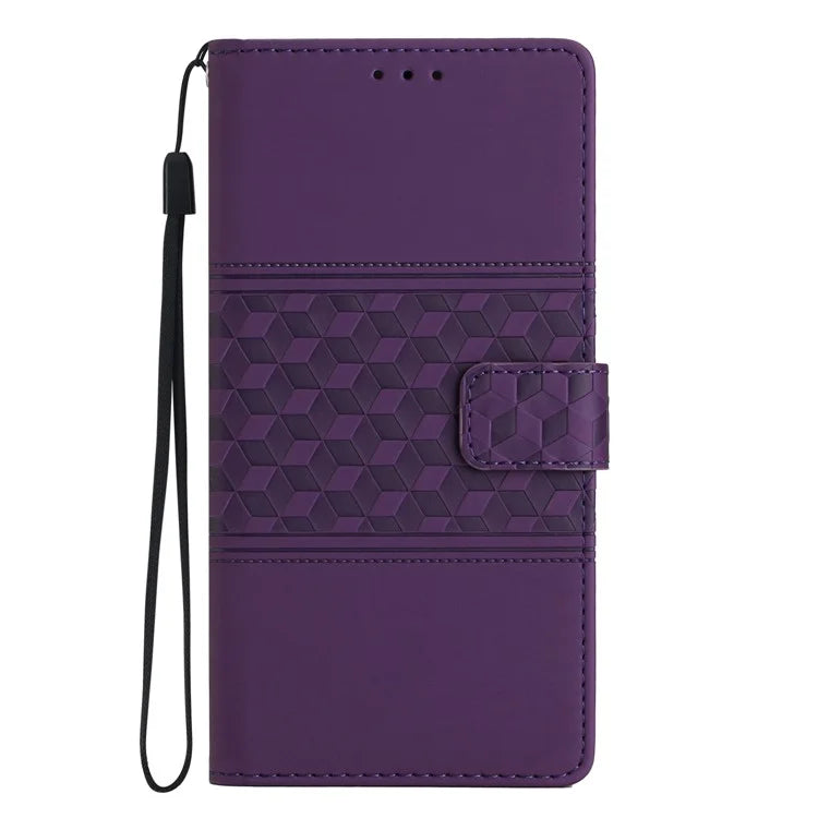 For Samsung Galaxy A16 5G Case Rhombus Leather Horizontal Flip Phone Cover