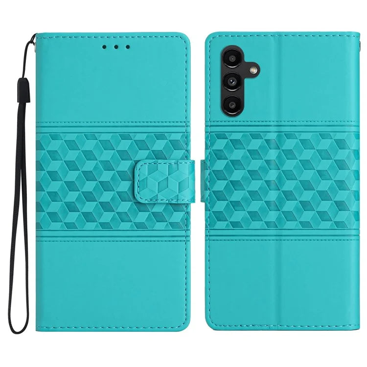 For Samsung Galaxy A16 5G Case Rhombus Leather Horizontal Flip Phone Cover