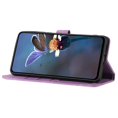 For Samsung Galaxy A16 5G Case Flower Design Leather Wallet Phone Cover with Wrist Strap