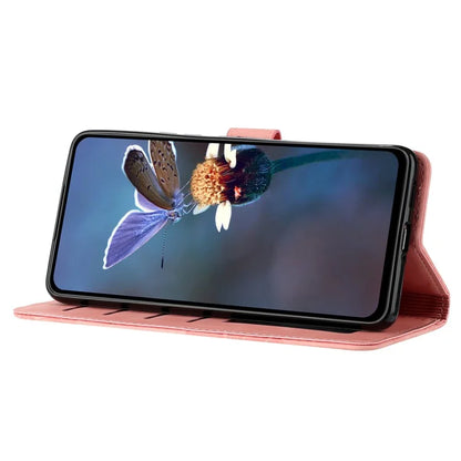 For Samsung Galaxy A16 5G Case Flower Design Leather Wallet Phone Cover with Wrist Strap