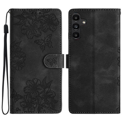 For Samsung Galaxy A16 5G Case Butterfly Flower Pattern Skin-Touch Leather Phone Cover