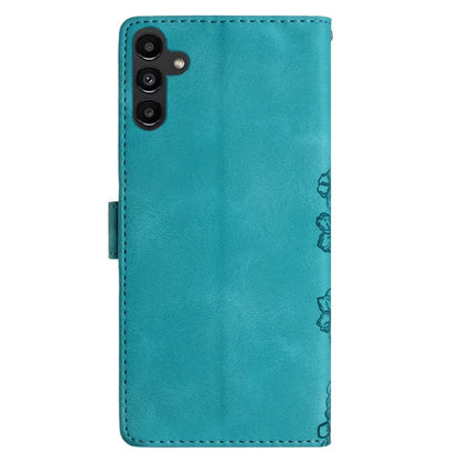 For Samsung Galaxy A16 5G Case Butterfly Flower Pattern Skin-Touch Leather Phone Cover