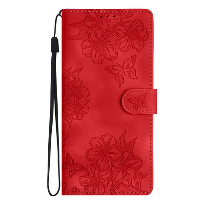 For Samsung Galaxy A16 5G Case Butterfly Flower Pattern Skin-Touch Leather Phone Cover