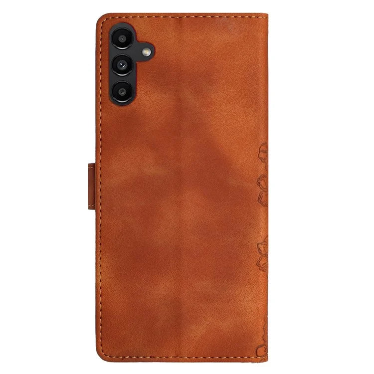 For Samsung Galaxy A16 5G Case Butterfly Flower Pattern Skin-Touch Leather Phone Cover
