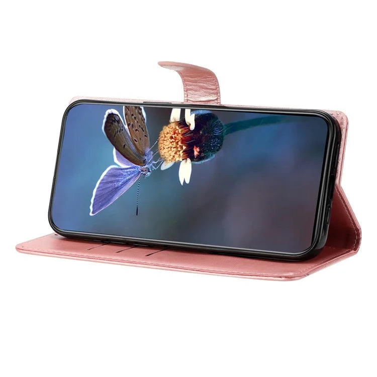 For Samsung Galaxy A16 5G Case Butterfly Flower Drop-Proof PU Leather Wallet Phone Cover