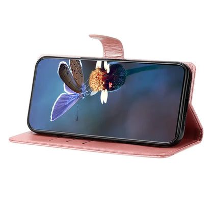 For Samsung Galaxy A16 5G Case Butterfly Flower Drop-Proof PU Leather Wallet Phone Cover