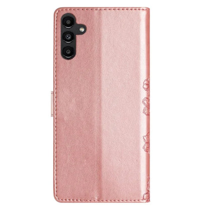 For Samsung Galaxy A16 5G Case Butterfly Flower Drop-Proof PU Leather Wallet Phone Cover