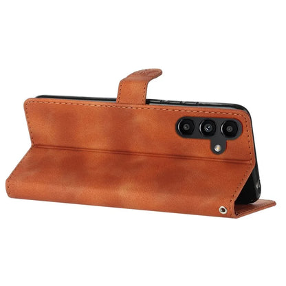 For Samsung Galaxy A16 5G Case Leather Imprinted Flower Phone Cover Wallet with Wrist Strap