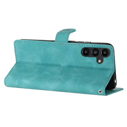 For Samsung Galaxy A16 5G Case Leather Imprinted Flower Phone Cover Wallet with Wrist Strap