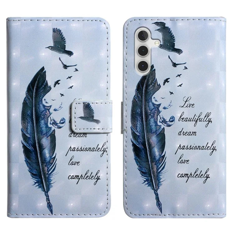 For Samsung Galaxy A16 5G Case 3D Creative Pattern PU Leather Stand Phone Cover
