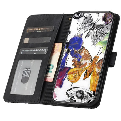 For Samsung Galaxy A16 5G Case Butterfly Design Flip Wallet Leather Phone Cover Skin-Touch