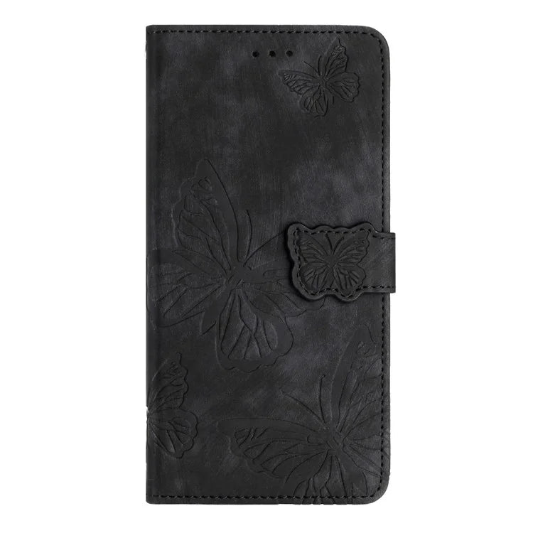 For Samsung Galaxy A16 5G Case Butterfly Design Flip Wallet Leather Phone Cover Skin-Touch