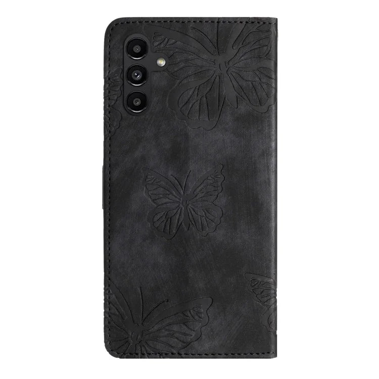 For Samsung Galaxy A16 5G Case Butterfly Design Flip Wallet Leather Phone Cover Skin-Touch
