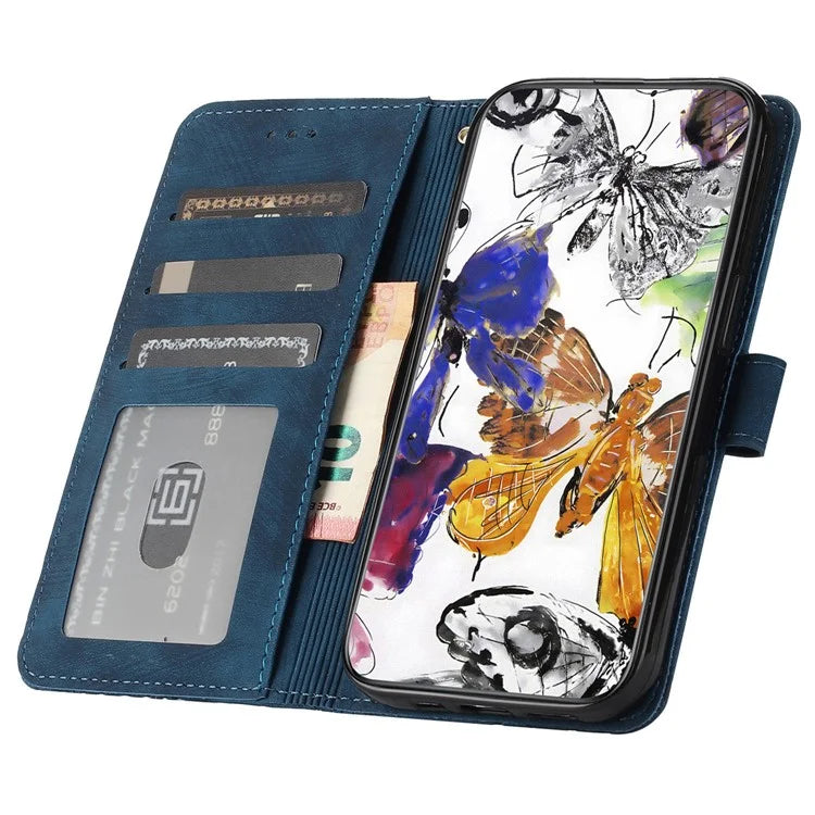 For Samsung Galaxy A16 5G Case Butterfly Design Flip Wallet Leather Phone Cover Skin-Touch