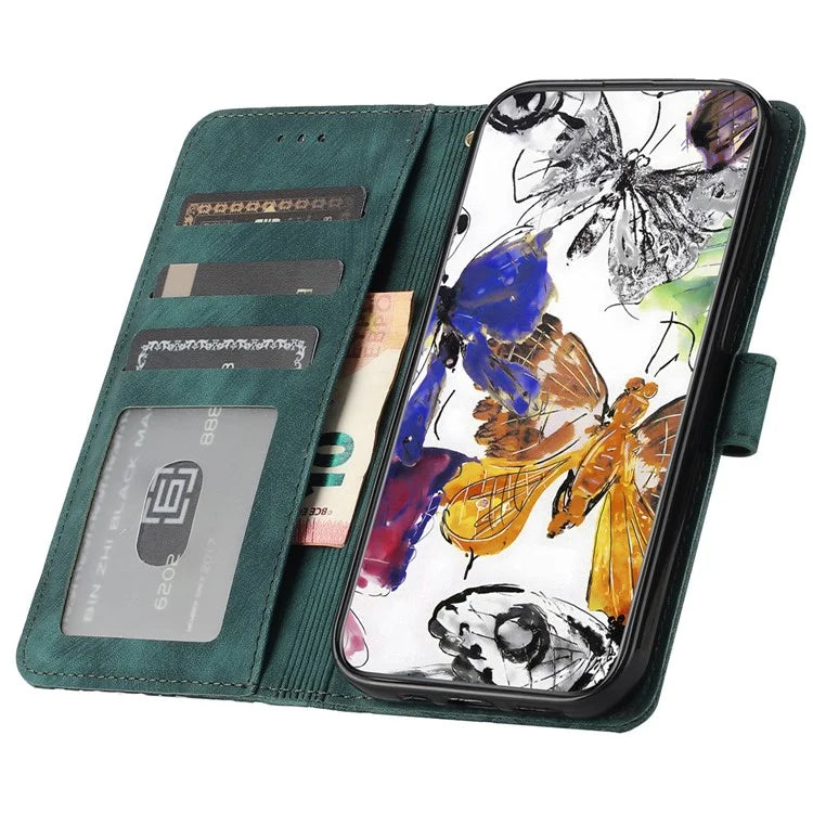 For Samsung Galaxy A16 5G Case Butterfly Design Flip Wallet Leather Phone Cover Skin-Touch