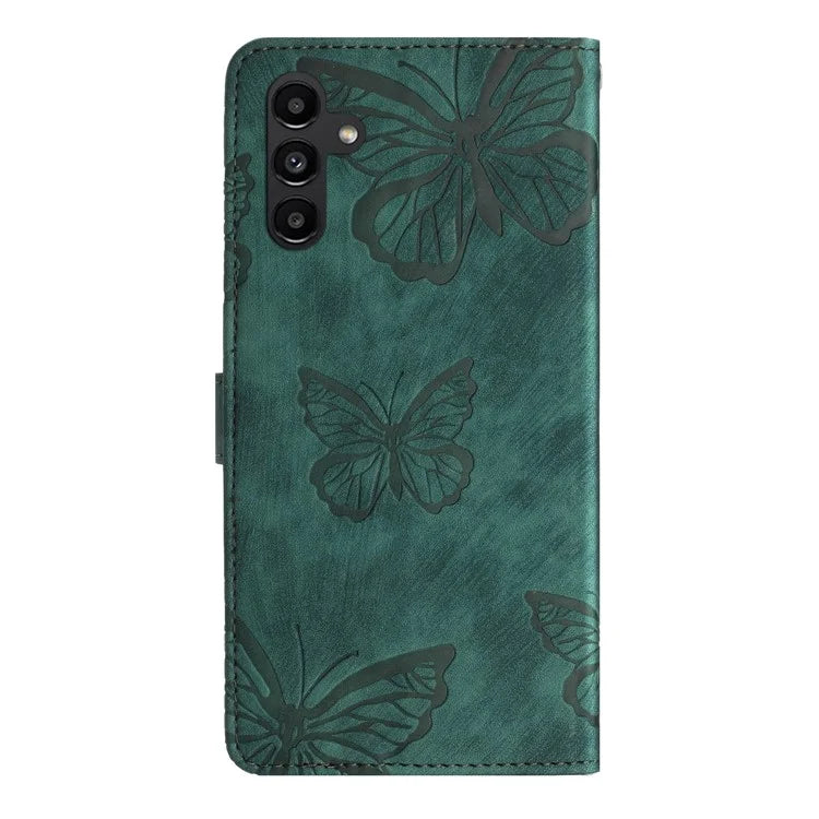 For Samsung Galaxy A16 5G Case Butterfly Design Flip Wallet Leather Phone Cover Skin-Touch