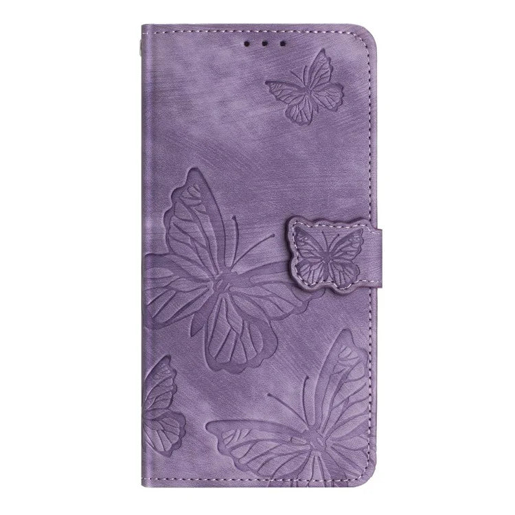 For Samsung Galaxy A16 5G Case Butterfly Design Flip Wallet Leather Phone Cover Skin-Touch