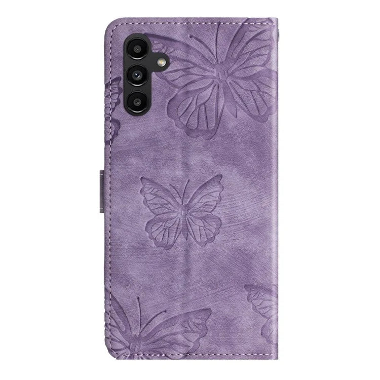 For Samsung Galaxy A16 5G Case Butterfly Design Flip Wallet Leather Phone Cover Skin-Touch