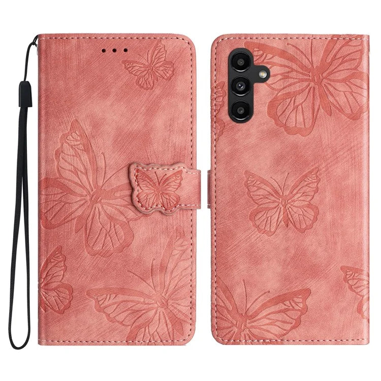 For Samsung Galaxy A16 5G Case Butterfly Design Flip Wallet Leather Phone Cover Skin-Touch