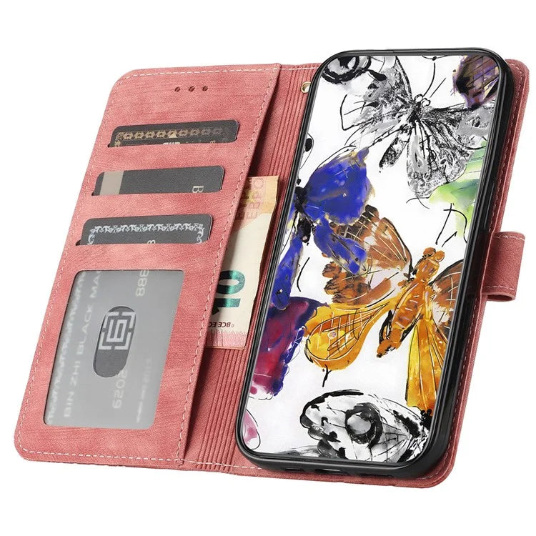 For Samsung Galaxy A16 5G Case Butterfly Design Flip Wallet Leather Phone Cover Skin-Touch