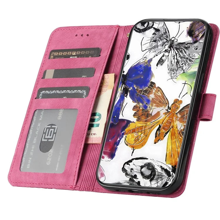 For Samsung Galaxy A16 5G Case Butterfly Design Flip Wallet Leather Phone Cover Skin-Touch