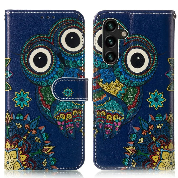 For Samsung Galaxy A16 5G Case Pattern Leather Wallet Phone Cover with Card Holder