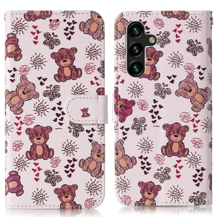 For Samsung Galaxy A16 5G Case Pattern Leather Wallet Phone Cover with Card Holder