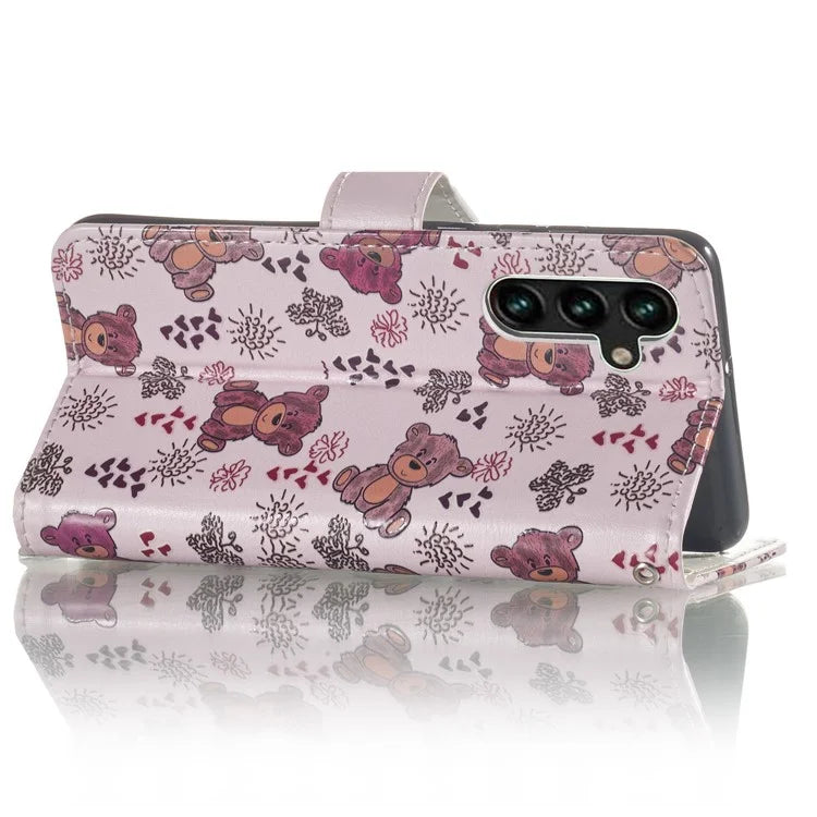 For Samsung Galaxy A16 5G Case Pattern Leather Wallet Phone Cover with Card Holder