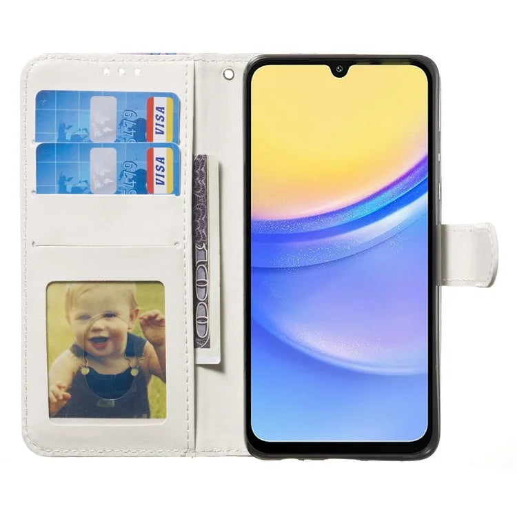 For Samsung Galaxy A16 5G Case Pattern Leather Wallet Phone Cover with Card Holder