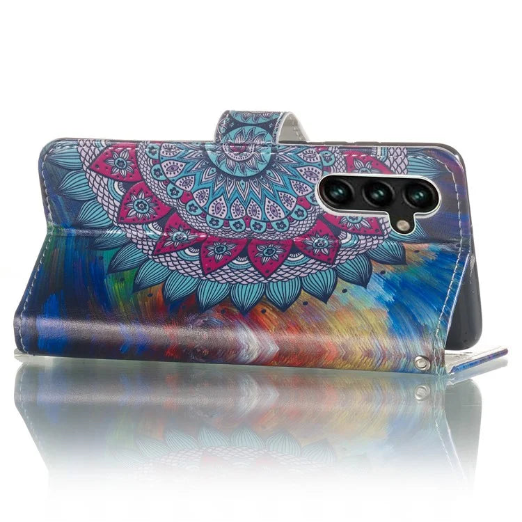 For Samsung Galaxy A16 5G Case Pattern Leather Wallet Phone Cover with Card Holder