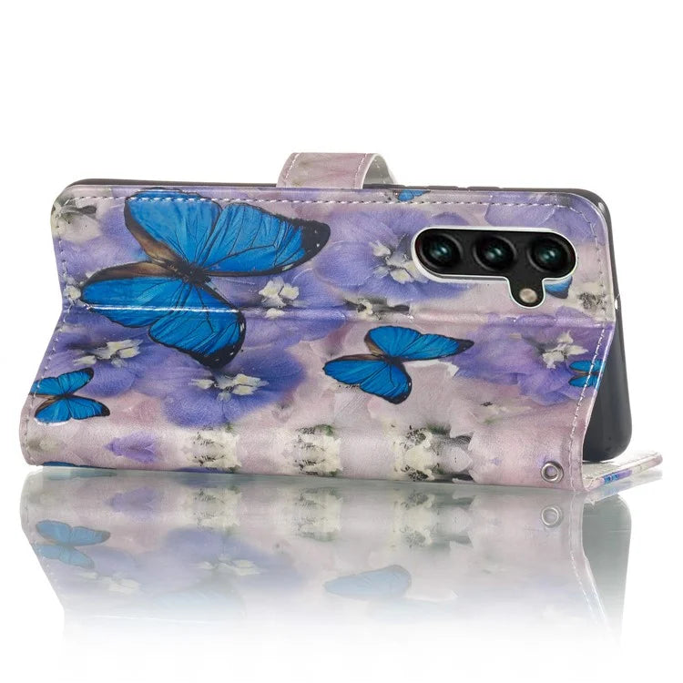 For Samsung Galaxy A16 5G Case Pattern Leather Wallet Phone Cover with Card Holder