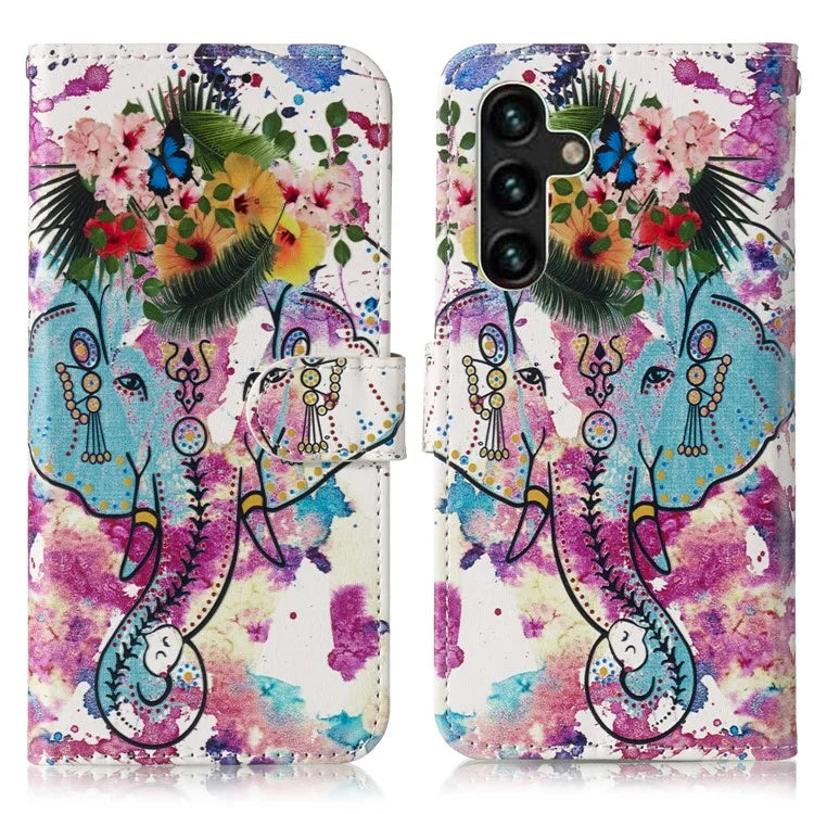 For Samsung Galaxy A16 5G Case Pattern Leather Wallet Phone Cover with Card Holder
