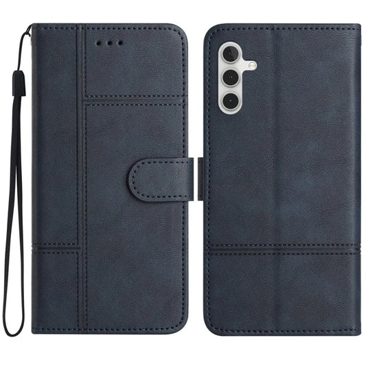 For Samsung Galaxy A16 5G Case Line Imprinted PU Leather Wallet Phone Cover