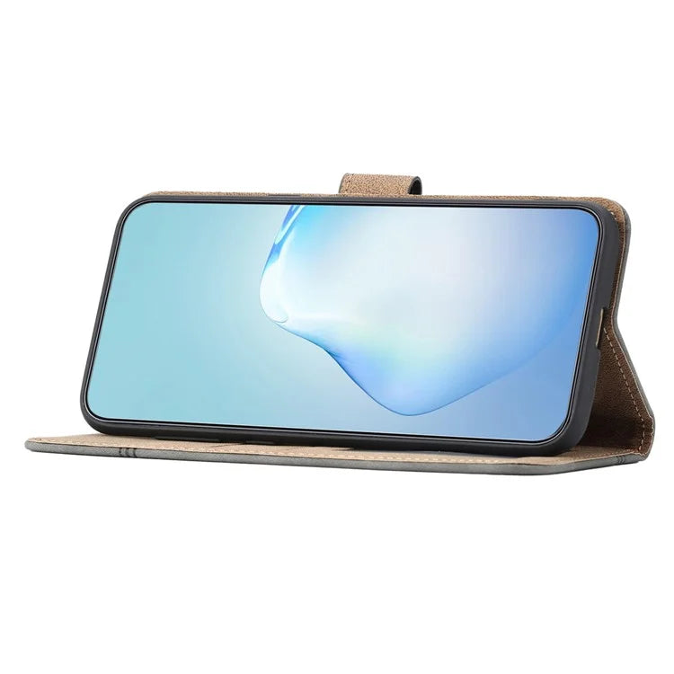 For Samsung Galaxy A16 5G Case Line Imprinted PU Leather Wallet Phone Cover