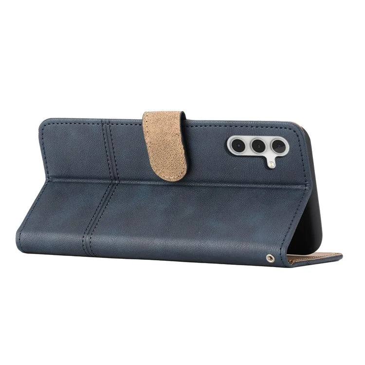 For Samsung Galaxy A16 5G Case Line Imprinted PU Leather Wallet Phone Cover