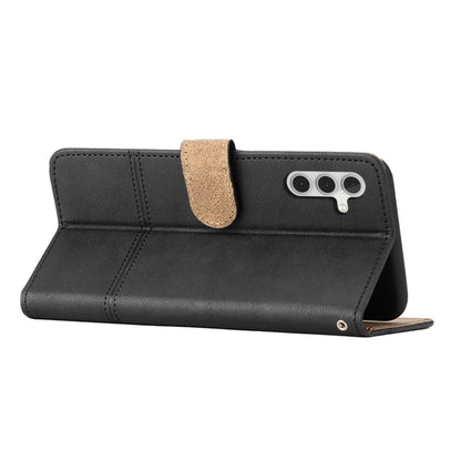 For Samsung Galaxy A16 5G Case Line Imprinted PU Leather Wallet Phone Cover