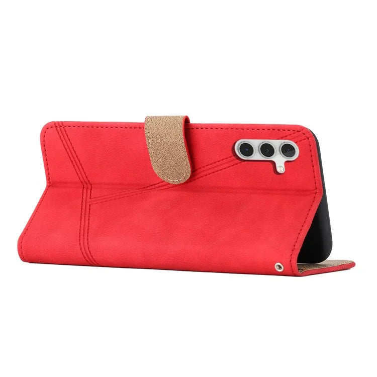 For Samsung Galaxy A16 5G Case Flip Leather Retro Phone Cover Lines Imprinted