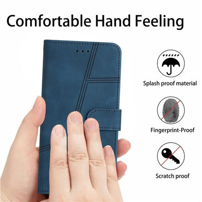 For Samsung Galaxy A16 5G Case Flip Leather Retro Phone Cover Lines Imprinted