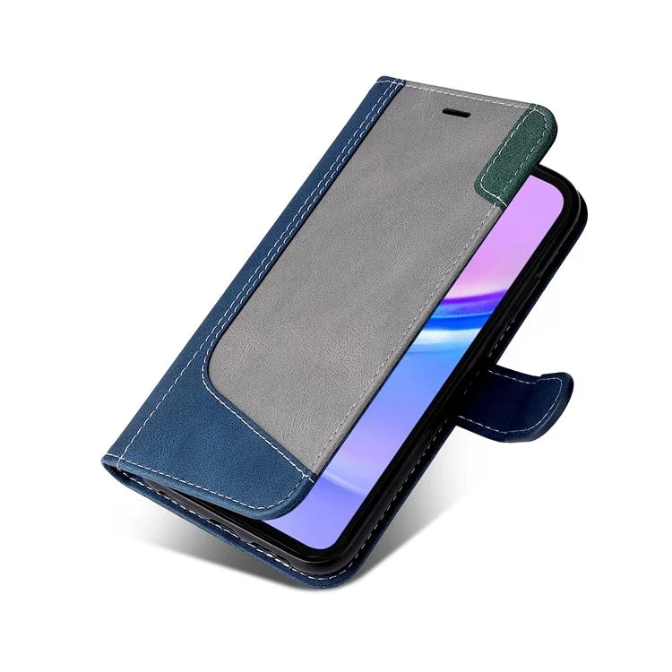 For Samsung Galaxy A16 5G Case Flip Wallet Leather Phone Cover 3 Color Splicing