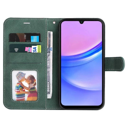 For Samsung Galaxy A16 5G Case Flip Wallet Leather Phone Cover 3 Color Splicing