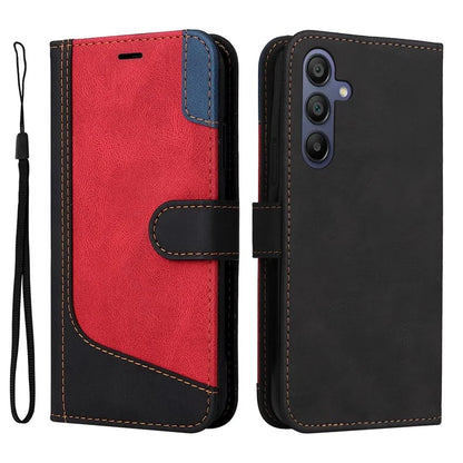 For Samsung Galaxy A16 5G Case Flip Wallet Leather Phone Cover 3 Color Splicing