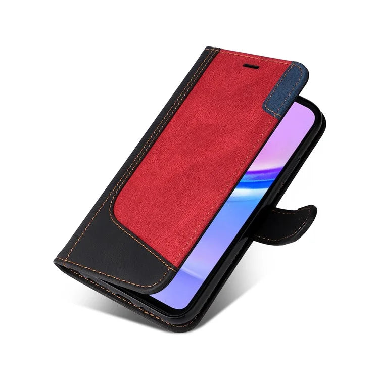 For Samsung Galaxy A16 5G Case Flip Wallet Leather Phone Cover 3 Color Splicing