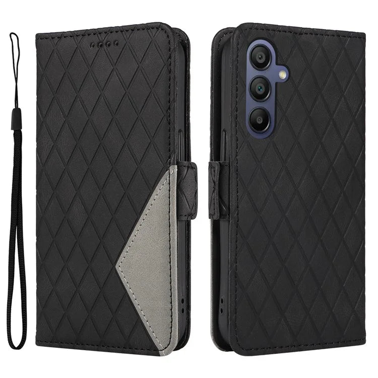 For Samsung Galaxy A16 5G Case Rhombus PU Leather Flip Phone Cover