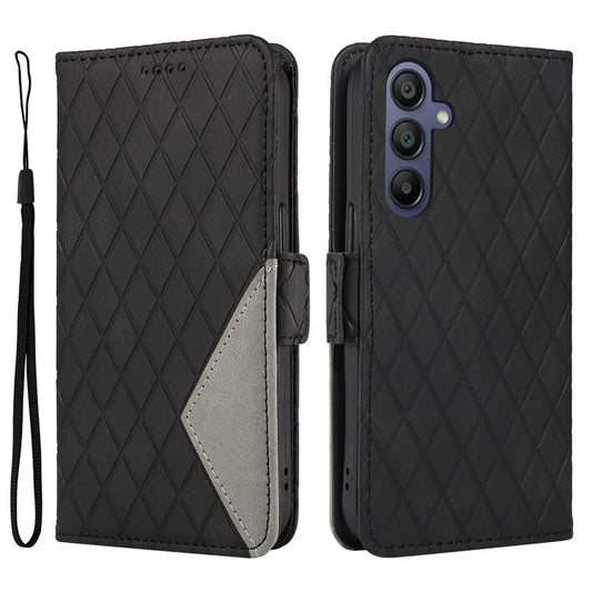 For Samsung Galaxy A16 5G Case Rhombus PU Leather Flip Phone Cover