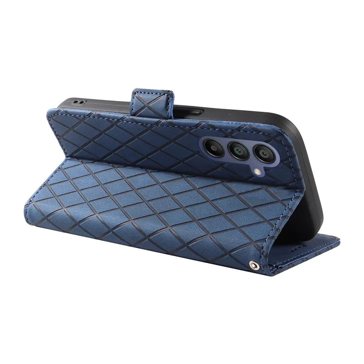 For Samsung Galaxy A16 5G Case Rhombus PU Leather Flip Phone Cover