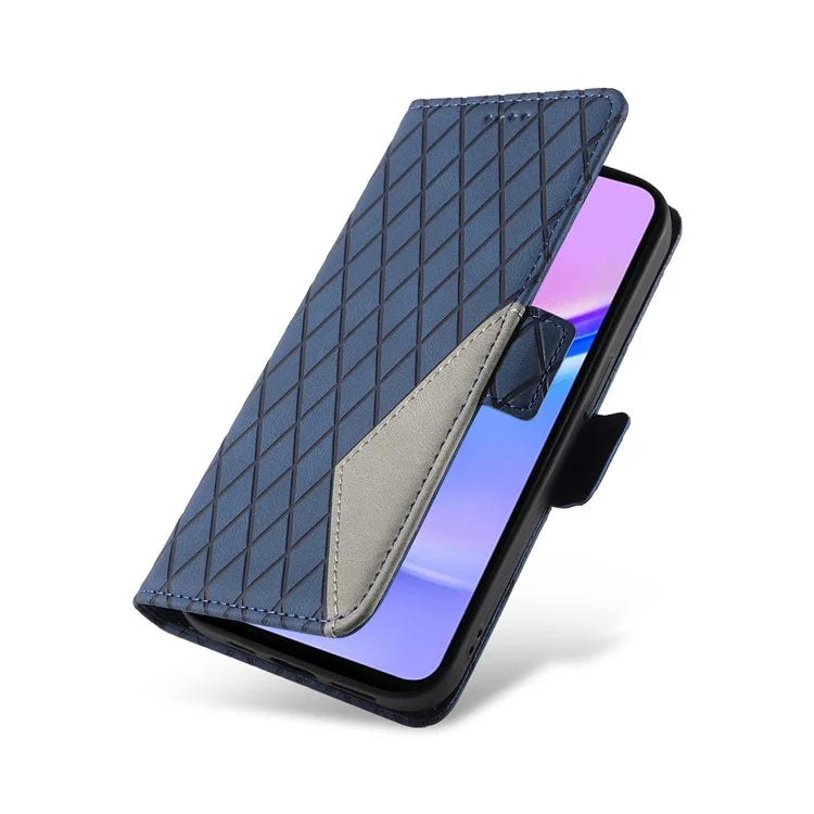 For Samsung Galaxy A16 5G Case Rhombus PU Leather Flip Phone Cover