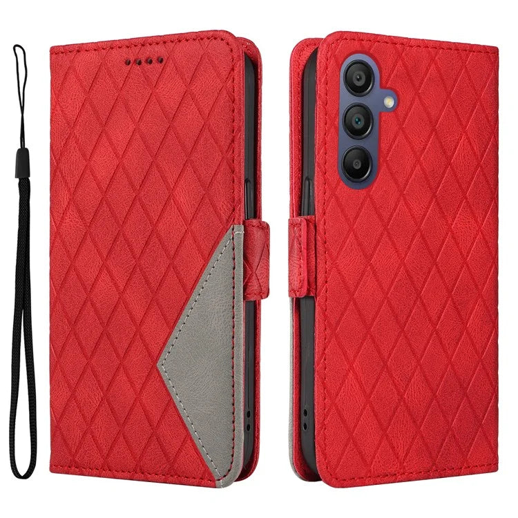 For Samsung Galaxy A16 5G Case Rhombus PU Leather Flip Phone Cover