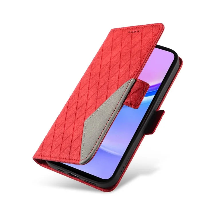 For Samsung Galaxy A16 5G Case Rhombus PU Leather Flip Phone Cover