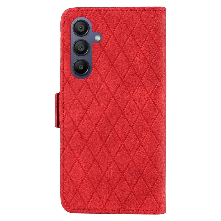 For Samsung Galaxy A16 5G Case Rhombus PU Leather Flip Phone Cover